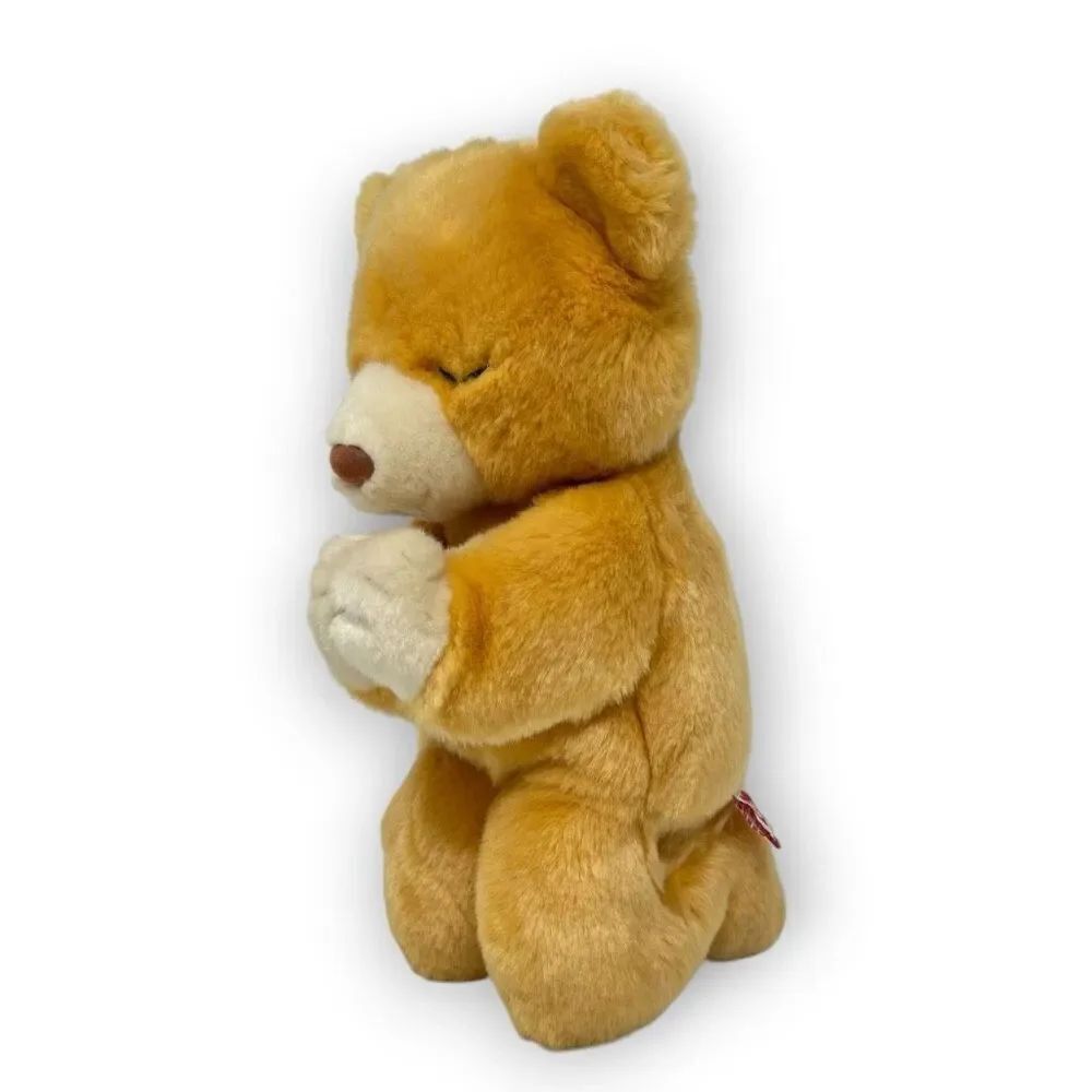 Ty Beanie Buddies Hope the Kneeling Praying Gold Bear Stuffed Animal 1999